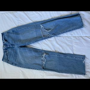 Garage distressed mom jean